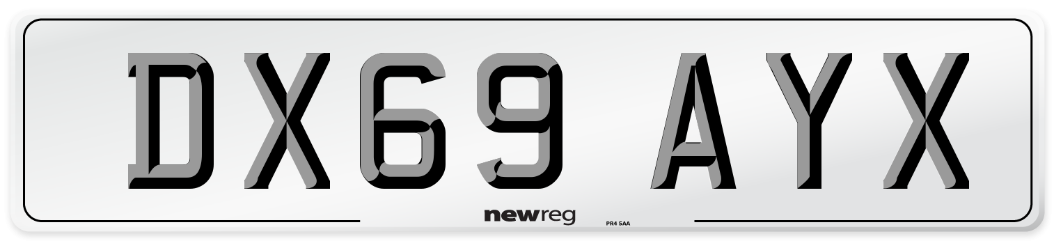 DX69 AYX Number Plate from New Reg